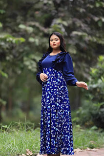 ওয়ান পিস গাউন  বডি এলেক্স জর্জেট গাউন